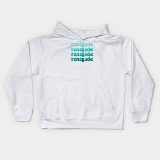 Renegade Tiktok Blue Gradient Design Kids Hoodie